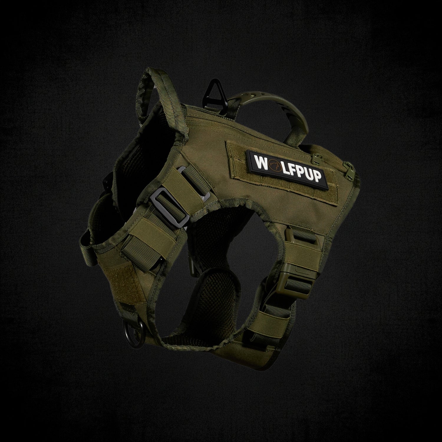 OD Green Tactical Dog Vest Harness