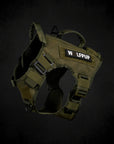 OD Green Tactical Dog Vest Harness