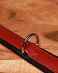Luxury Dog Collar Burgundy Red & Black