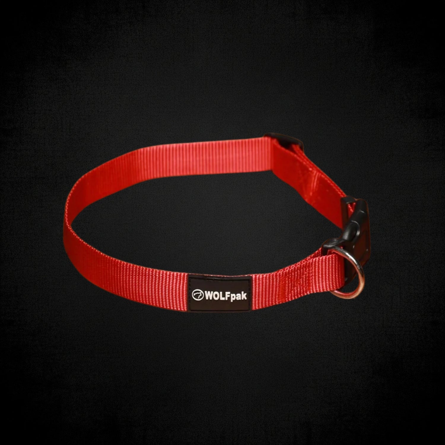 Adjustable Nylon Dog Collar Savage Red