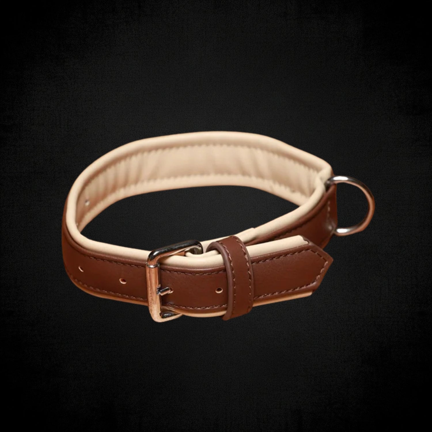Luxury Dog Collar Sepia Brown & Neutral