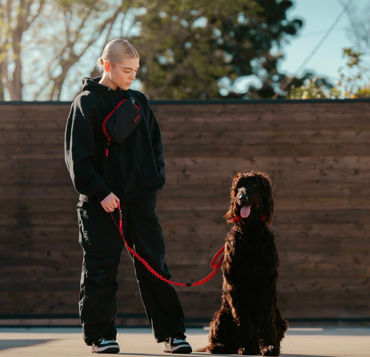 Tactical Seat Belt Leash Elite Red