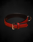 Luxury Dog Collar Burgundy Red & Black