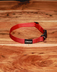 Adjustable Nylon Dog Collar Savage Red