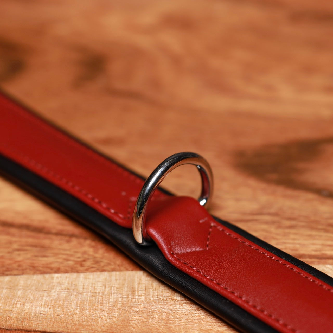Luxury Dog Collar Burgundy Red &amp; Black
